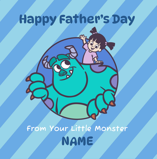 Monsters Inc - Little Monster Happy Father's Day card