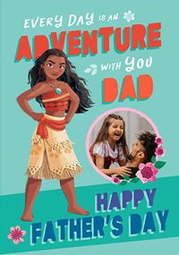 Tap to view Princess Moana - Everyday Adventure Happy Father's Day Photo Card
