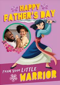 Tap to view Mulan - Little Warrior Happy Father's Day Photo Card