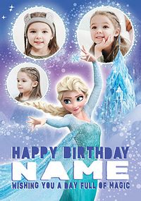 Tap to view Frozen Elsa 3 Photo Birthday Card