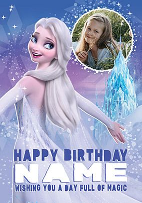 Photo of Frozen Elsa Birthday Photo Card