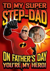 Tap to view The Incredibles - Super Step-Dad Father's Day Photo Card