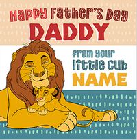 Tap to view The Lion King - Happy Father's Day Daddy From Your Little Cub Square Card