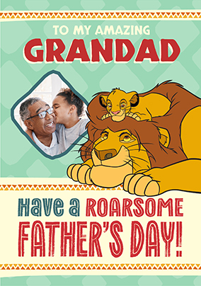 The Lion King - Roarsome Father's Day Grandad Photo Card