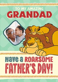 Tap to view The Lion King - Roarsome Father's Day Grandad Photo Card