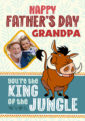 The Lion King - King Of The Jungle Happy Father's Day Grandpa Photo Card
