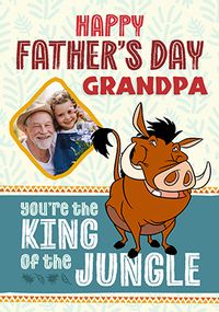 Tap to view The Lion King - King Of The Jungle Happy Father's Day Grandpa Photo Card