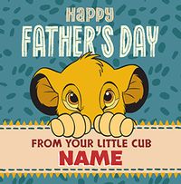 Tap to view The Lion King - Happy Father's Day From Your Little Cub Square Card