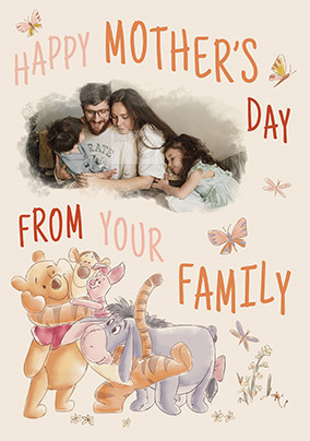 Winnie the Pooh - Mother's Day Family Photo Card