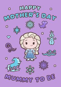 Elsa Mummy to Be Mothers day Card