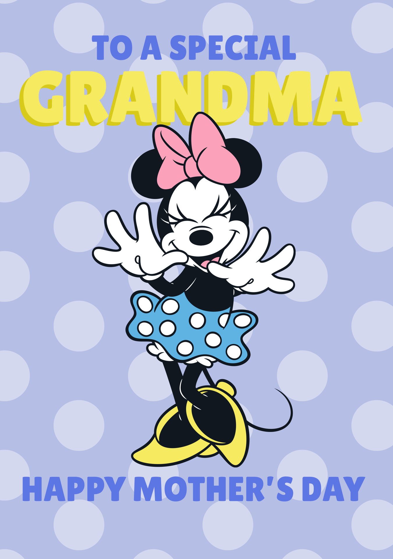 Disney Minnie Mouse Special Grandma Mothers Day Card