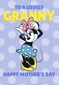 Disney Minnie Mouse Lovely Granny Mothers day Card