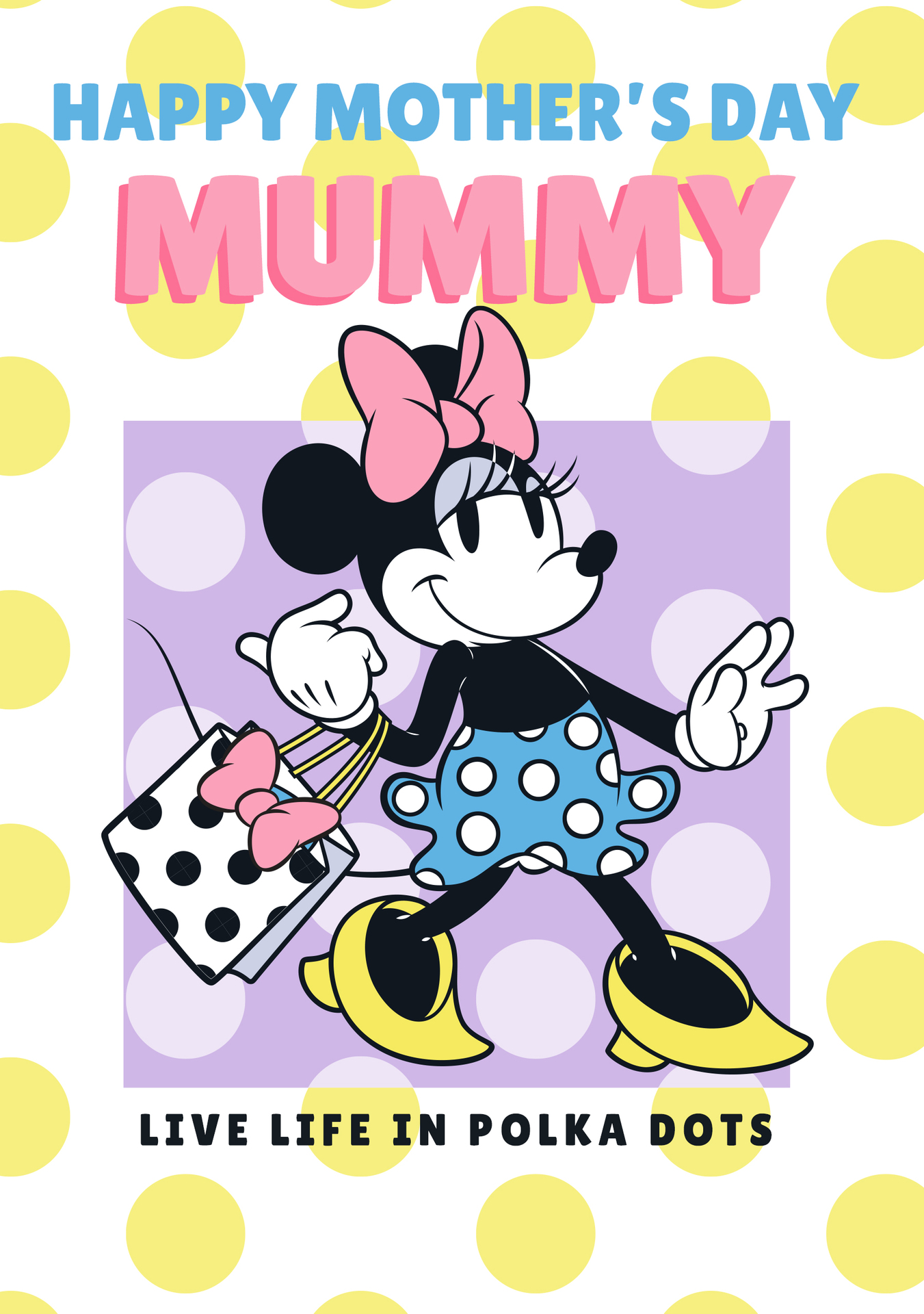 Disney Minnie Mouse Live Life Mothers Day Card