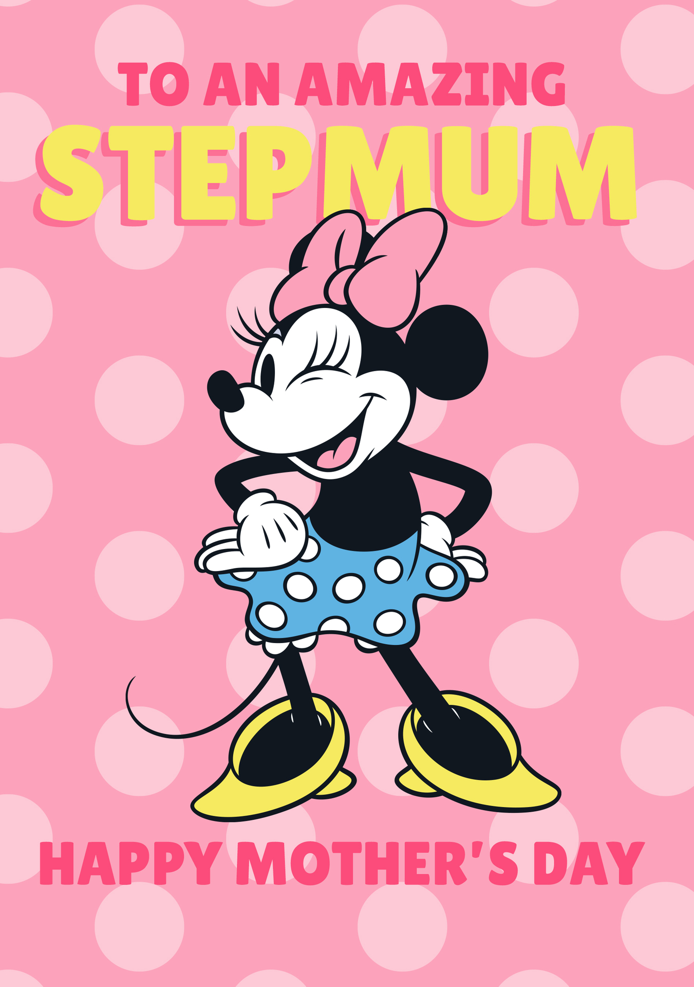 Disney Minnie Mouse Amazing Step Mum Mothers Day Card