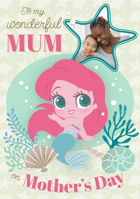 Disney Ariel Fairy Tale Princess Photo Mothers Day Card