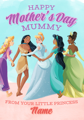 Disney 5 Princess Mothers Day Card