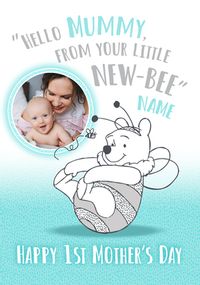 Tap to view Winnie The Pooh New Bee Blue Mothers Day Card