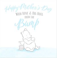 Tap to view Classic Winnie The Pooh Mum Blue Big Hugs from the Bump Mothers Day Card