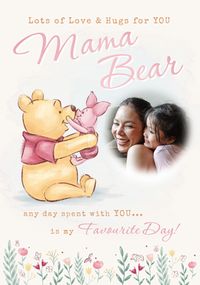 Tap to view Disney Winnie The Pooh Mama Bear Pink Mothers Day Card