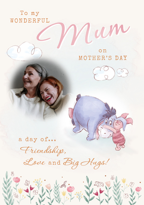 Disney Eeyore and Piglet Big Hugs Mum Mothers Day Card