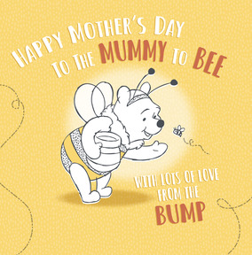 Winnie The Pooh Mummy To Bee  Square Mothers Day Card