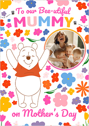 Winnie The Pooh Bee-Utiful Mummy Mother's Day Photo Card