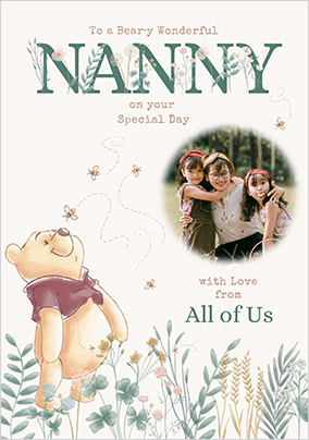 Winnie The Pooh To Nanny From All Of Us Mother's Day Photo Card
