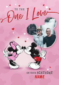 Tap to view Mickey & Minnie One I Love Birthday Photo Card