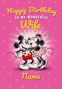 Tap to view Mickey & Minnie Wife Birthday Card