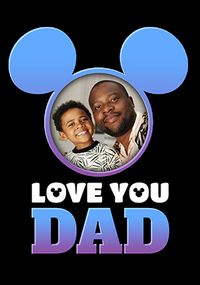 Tap to view Mickey Mouse Love You Dad Father's Day Photo Card
