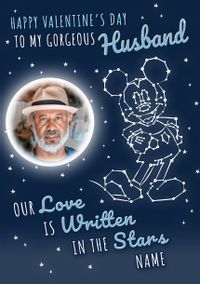 Disney Mickey Mouse Written in the Stars Husband Valentines Card