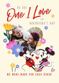 Tap to view Mickey & Minnie One I Love Valentine's Day Photo Card