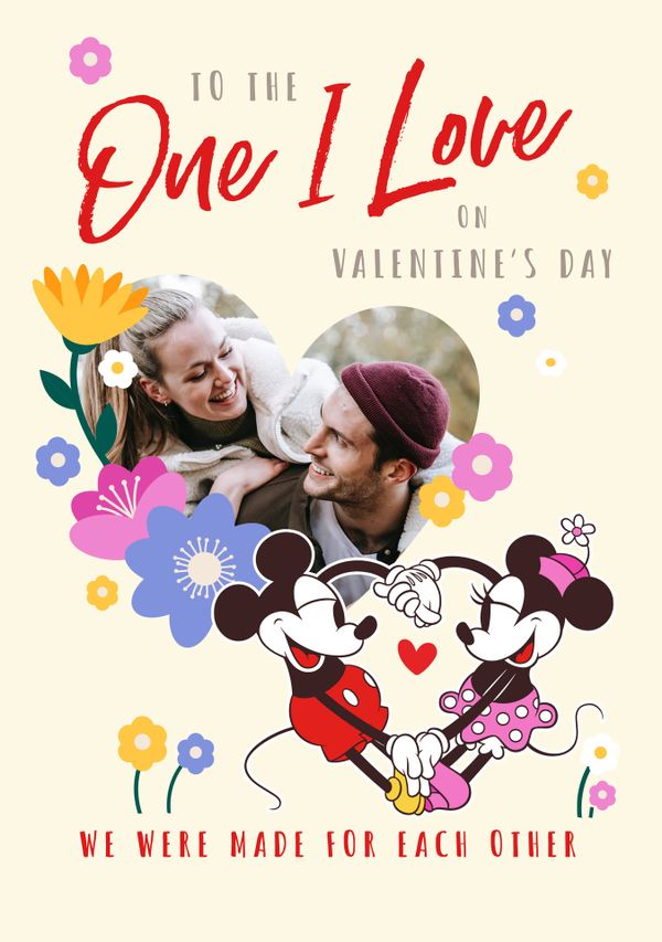 Photo of Mickey & Minnie One I Love Valentine's Day Photo Card