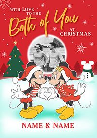 Tap to view Mickey & Minnie To Both Of You Christmas Photo Card