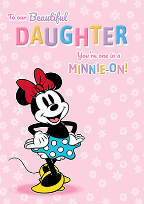 Minnie Mouse Daughter Birthday Card