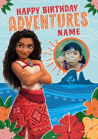 Tap to view Moana 2 Epic Adventure Birthday Photo Card