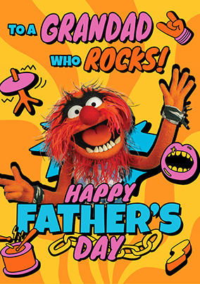 The Muppets Animal Grandad Father's Day Card