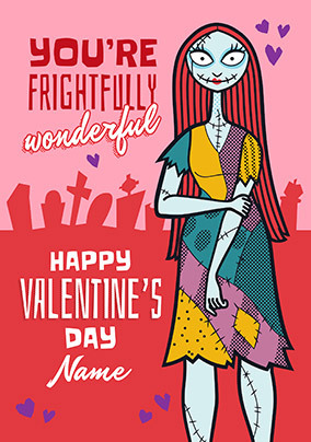 Disney Nightmare Before Christmas Frightfully Wonderful Valentines Card