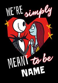 Tap to view Disney Nightmare Before Christmas Simply Meant to Be Valentines Card