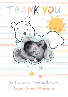 Winnie The Pooh New Baby Photo Card