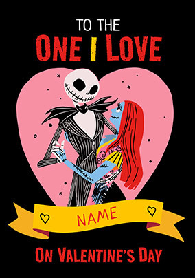 Nightmare Before Christmas One I Love Valentine's Day Card