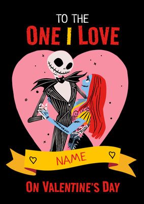 Photo of Nightmare Before Christmas One I Love Valentine's Day Card