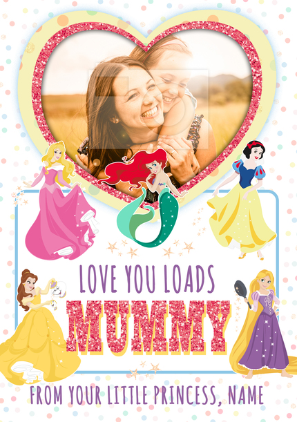 Mummy Disney Princess Photo Card