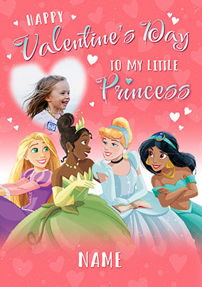 Disney To My Little Princess Valentine's Day Photo Carde