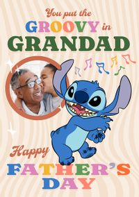 Tap to view Stitch - Groovy Grandad Happy Father's Day Photo Card