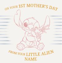 Tap to view Disney Pink Stitch Little Alien Mothers Day Card