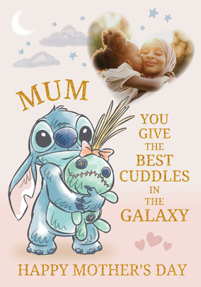 Disney Stitch Best Cuddles Mothers Day Card