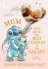 Disney Stitch Best Cuddles Mothers Day Card