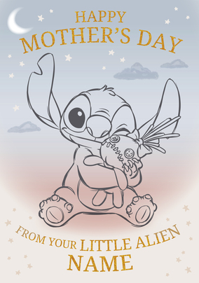Disney Stitch Little Alien Mothers Day Card