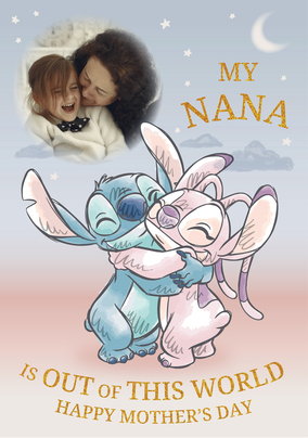 Disney Stitch Out of This World Nana Mothers Day Card